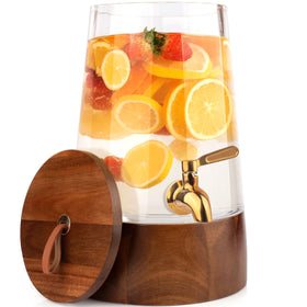 FOODLE glass dispenser spigot in action for smooth, drip-free pours.
