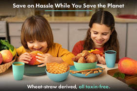 FOODLE dishwasher-safe set simplifies cleanup after family meals and outdoor adventures.