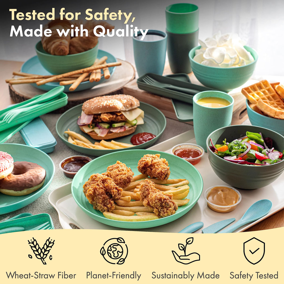 FOODLE microwave-safe dinnerware enables easy reheating at home or on the go.