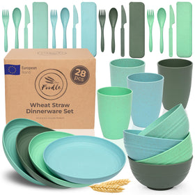 FOODLE wheat straw plates offer durable, lightweight dining for everyday family meals.
