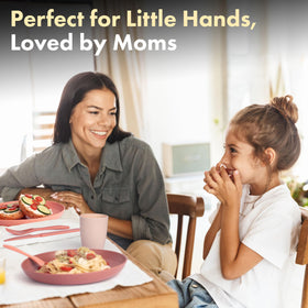 FOODLE dishwasher-safe plates simplify cleanup after family meals