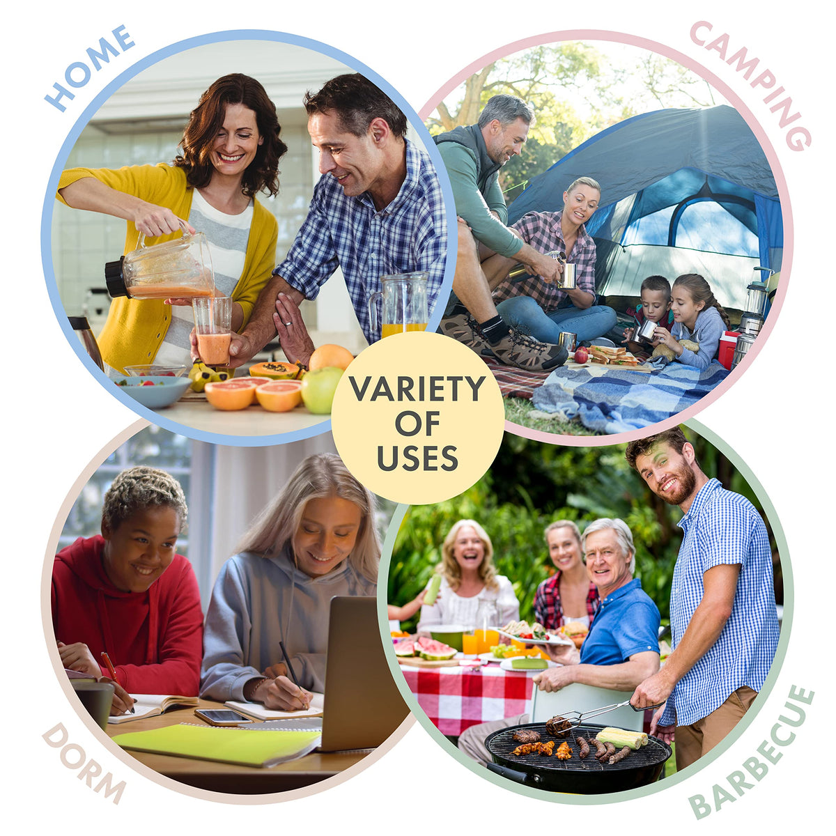 FOODLE Wheat Straw Dinnerware Set kids-adults friendly design ideal for family meals