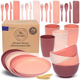 FOODLE wheat straw dinnerware plates offer lightweight durability for everyday meals