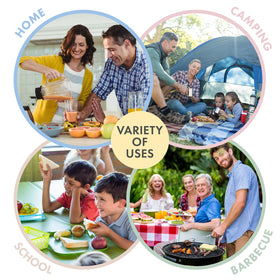 FOODLE Wheat Straw Dinnerware Set BPA-free and safety-tested for peace of mind.
