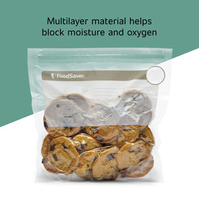FoodSaver 18-count pack ready for bulk freezing and portioned meals.