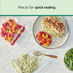 FoodSaver with air-channel design enables efficient air removal for tight seals.