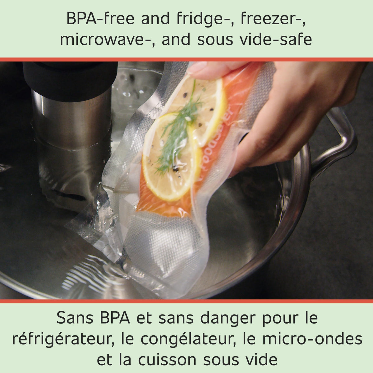 FoodSaver airtight-seal system blocks moisture and air to preserve flavor