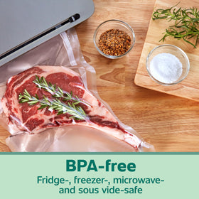FoodSaver bags microwave-safe and sous vide compatible for versatile meal prep