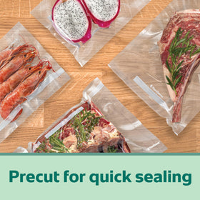 FoodSaver triple-threat protection bags demonstrate versatility for freezer, fridge, and pantry storage