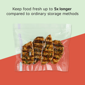 FoodSaver BPA-free material enables safe storage of raw and cooked foods