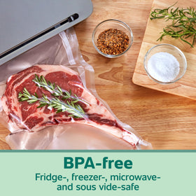 FoodSaver BPA-free microwave-safe roll for safe kitchen use.