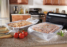Foodsaver compact storage for extra-large bags helps keep the kitchen organized.