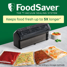 FoodSaver Elite Liquid+ in-action sealing liquids like soups and sauces.