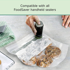 FoodSaver freshness-preserving bags keep flavors locked in after sealing.