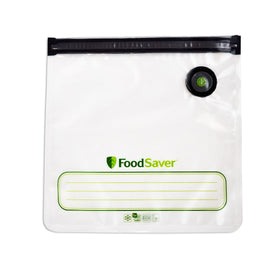 FoodSaver gallon bag pack front view for organized, reusable freezer storage.