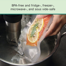 FoodSaver bags are microwave-safe for easy reheating of frozen meals.
