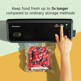 FoodSaver Premium Vacuum Sealer Bags pint-size bags highlight portion-controlled meals.
