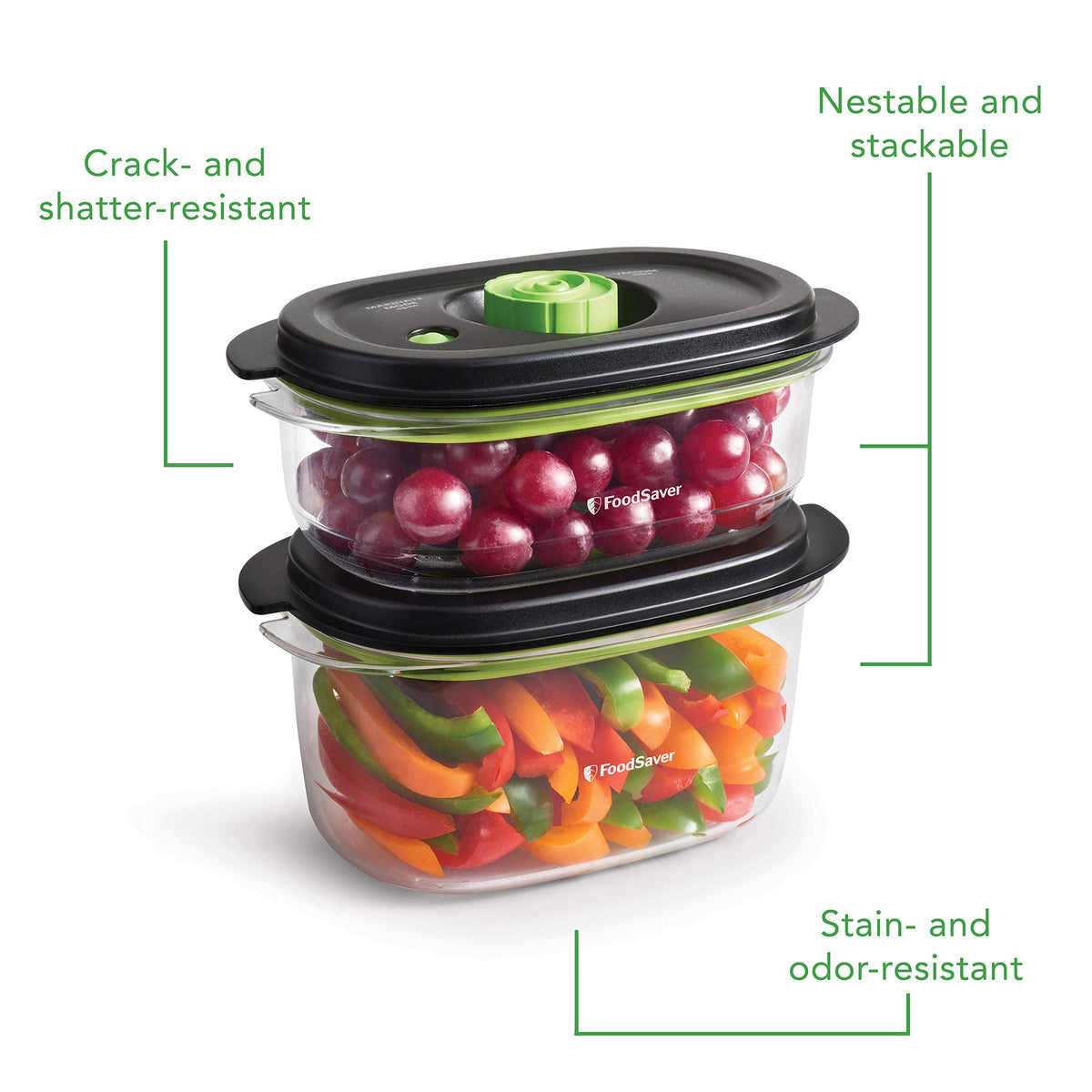 FoodSaver Preserve & Marinate vacuum container dishwasher-safe for easy cleanup.
