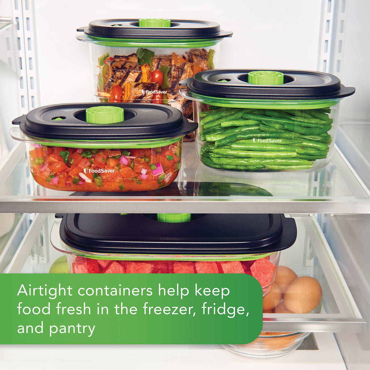 FoodSaver Preserve & Marinate vacuum container marinate-mode enables quick flavor infusion.
