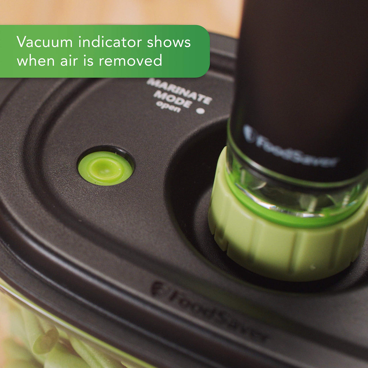 FoodSaver Preserve & Marinate vacuum container Tritan durability resists cracks and stains.