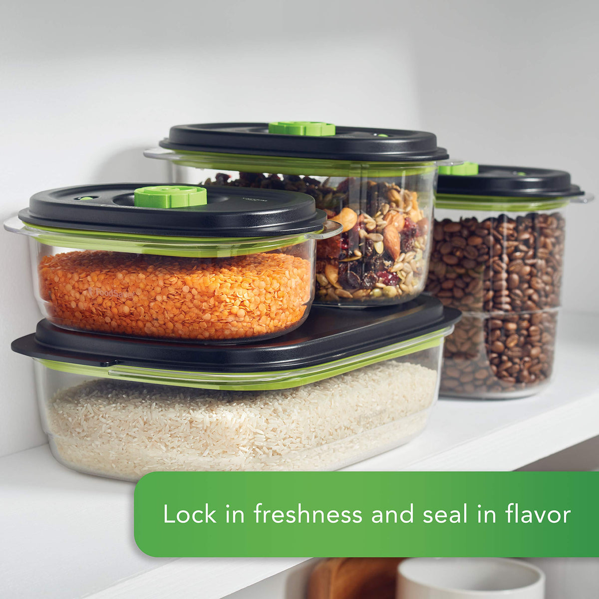 FoodSaver Preserve & Marinate vacuum container vacuum-indicator shows when the seal is complete.