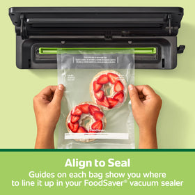 FoodSaver quart bags provide a leakproof seal to preserve flavors