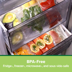 FoodSaver quart bags for freezer fridge pantry storage and organization