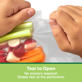 FoodSaver quart bags keep foods fresher up to 5x longer with protection