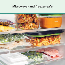 FoodSaver quart bags prevent freezer burn and extend freshness for leftovers.