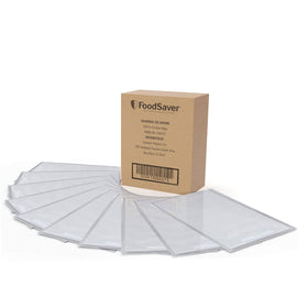 FoodSaver quart bags pre-cut for quick sealing, ideal for meal prep.