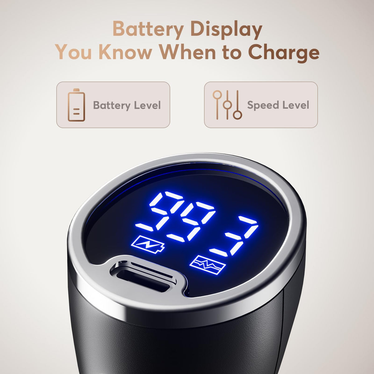 FoodVille MF06 USB Type-C charging cable included for quick power-ups.