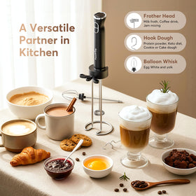 FoodVille MF06 works with oat and almond milk for drinks.