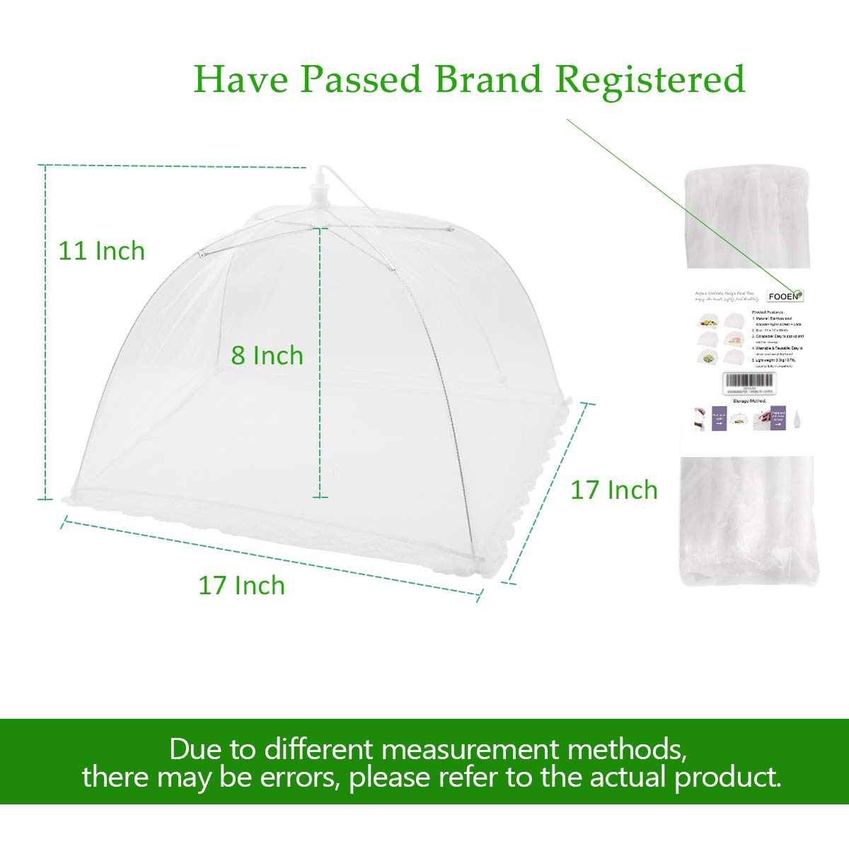 FOOEN 17x17in dome cover over bowls keeps food protected and visible