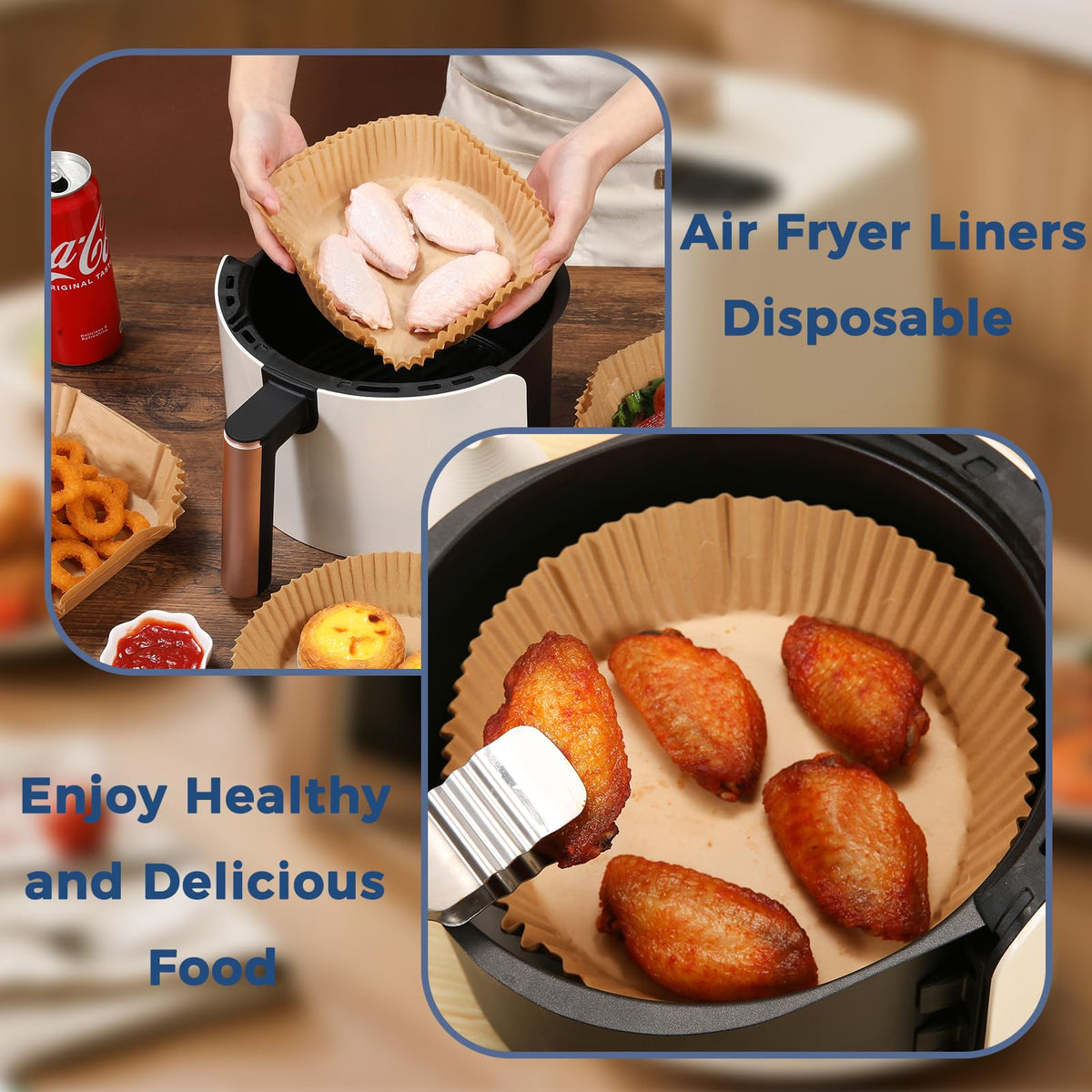Foopama liner withstands up to 428°F for versatile cooking.