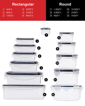 FOOYOO airtight lids close-up showing secure snap seal for freshness