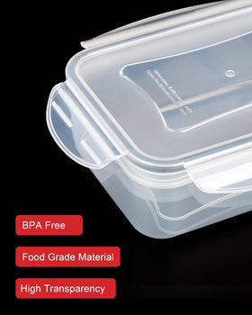 FOOYOO clear plastic containers reveal contents at a glance