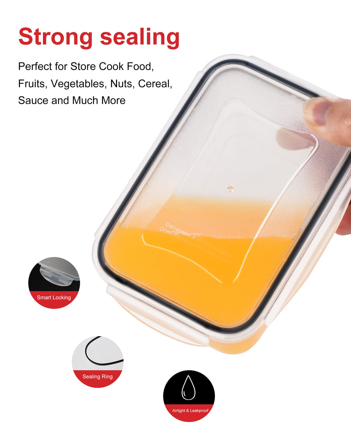 FOOYOO pantry organization setup showing containers and lids neatly arranged