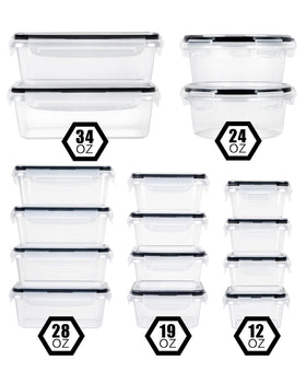FOOYOO stackable containers save fridge space and simplify organization.