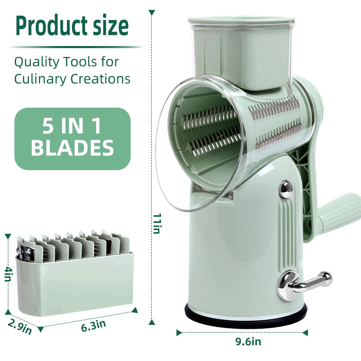 Fooyoubei five-blade set with storage box keeps blades organized for quick use.
