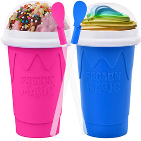 Fopudy slushie cup 500ml in freezer ready for DIY frozen drinks