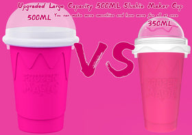 Soft-grip outer cover on Fopudy slushie cup for easy handling