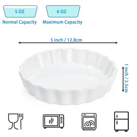 Foraineam 5-ounce ramekins offering precise portions for crème brûlée or individual desserts.