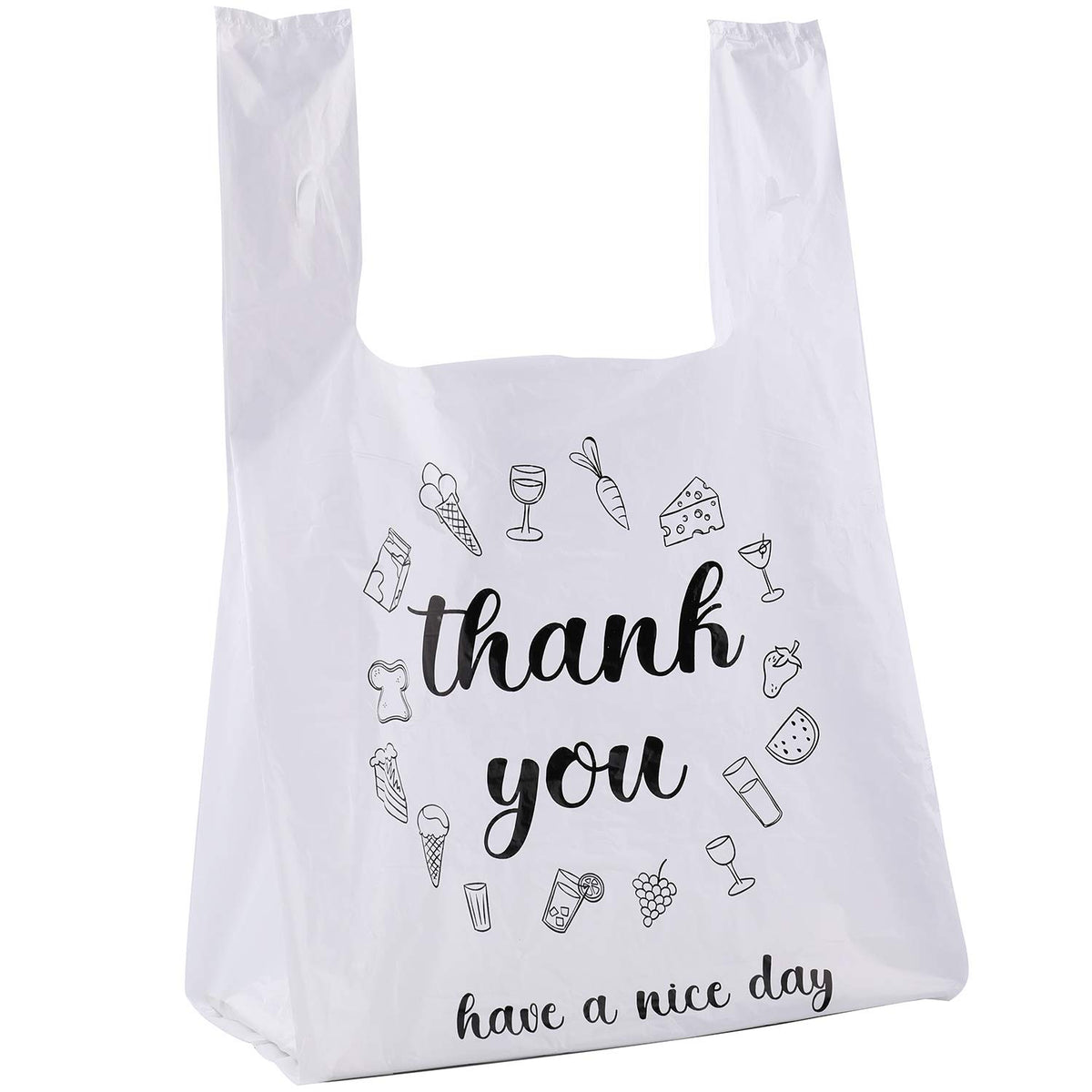 Foraineam 500-count thank you bags pack for retail packaging and branding