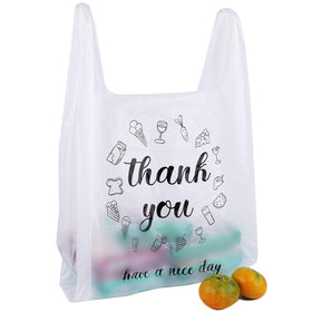 Foraineam bright white bags with black printing patterns for visibility
