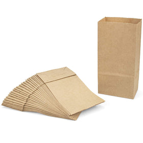 Foraineam brown kraft snack bags for snacks and samples.