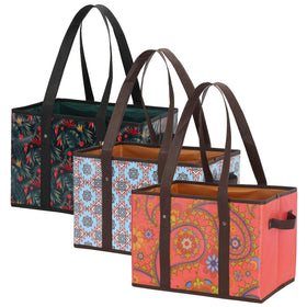 Foraineam grocery bags pattern variant b — durable tote for shopping and carrying produce