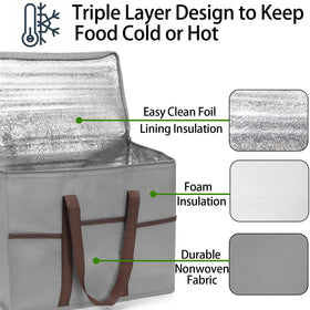 Foraineam insulated bag interior is wipeable for quick cleaning.