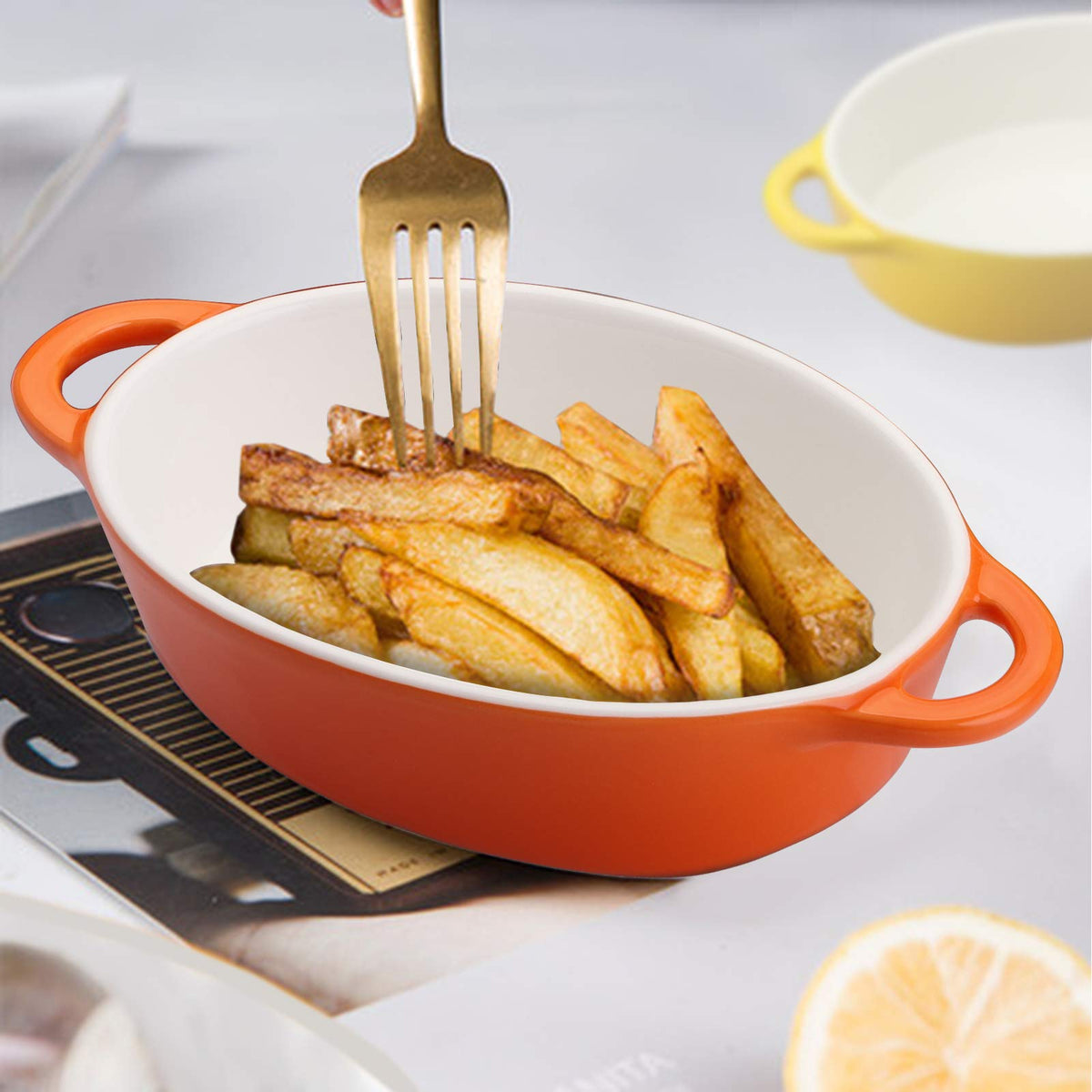 Foraineam oven and microwave safe ramekins for versatile baking