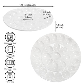 Foraineam porcelain egg platter in pure white with a smooth finish