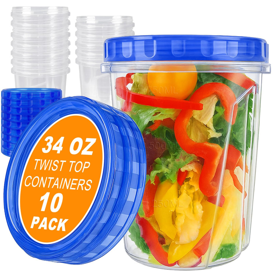 Forest Breathing 34oz container with twist-top lid for meal prep and freshness